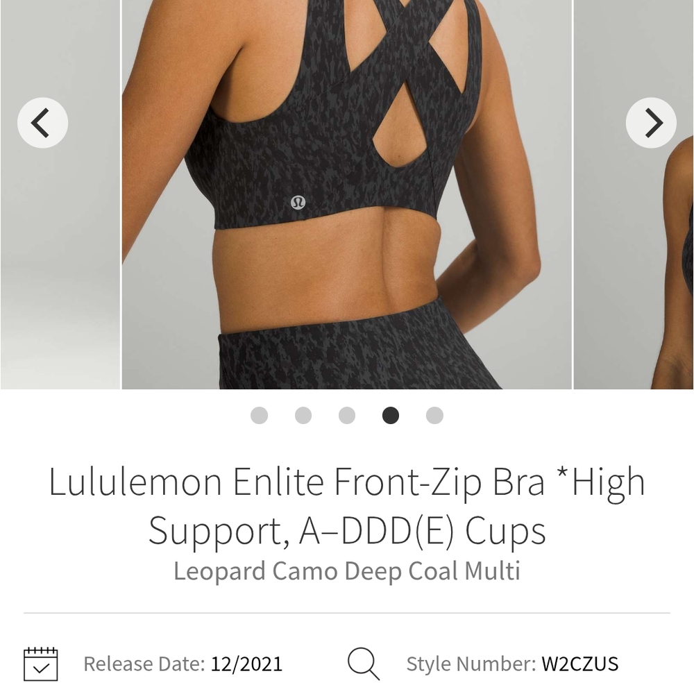 Lululemon Athletica Leopard Camo Bra - Black